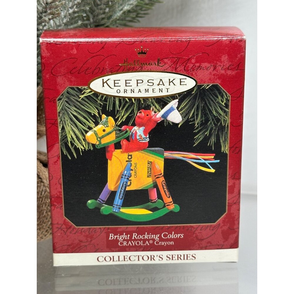 Hallmark Keepsake Ornament 1997 Bright Rocking Colors Crayola Crayon Collection